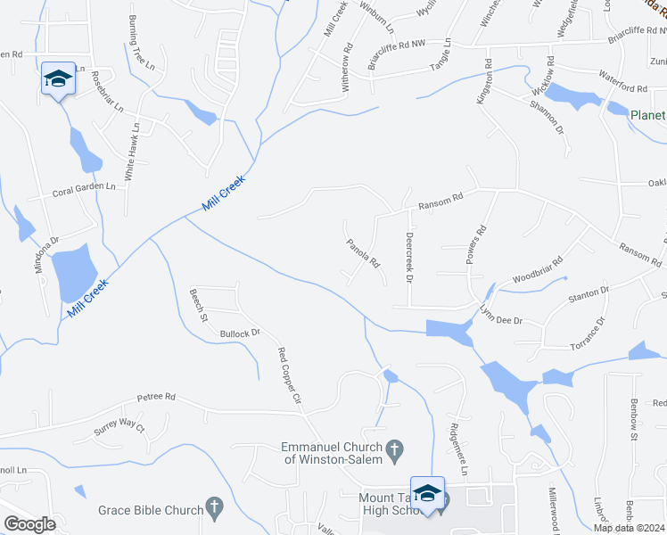 map of restaurants, bars, coffee shops, grocery stores, and more near 914 Chuppway Court in Winston-Salem