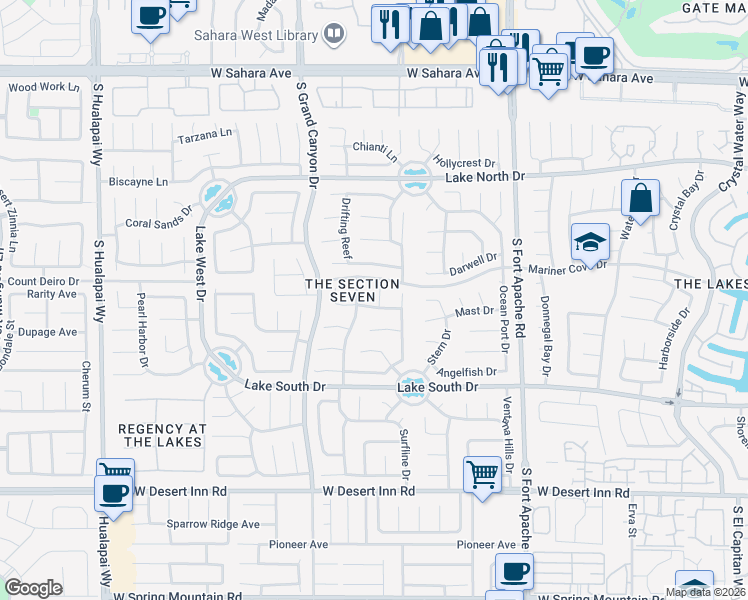 map of restaurants, bars, coffee shops, grocery stores, and more near 3021 Old Salt Circle in Las Vegas