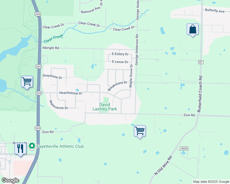 map of restaurants, bars, coffee shops, grocery stores, and more near 3702 Monte Vallo Manor in Fayetteville