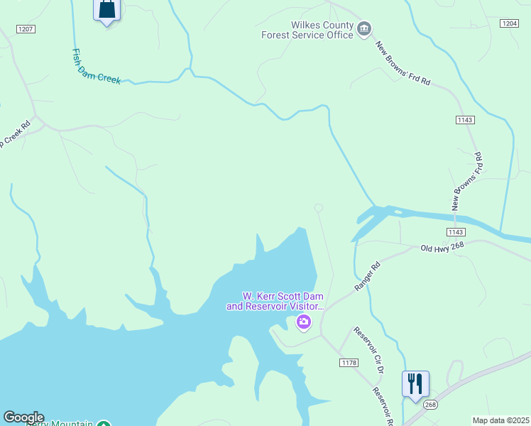 map of restaurants, bars, coffee shops, grocery stores, and more near in Wilkesboro