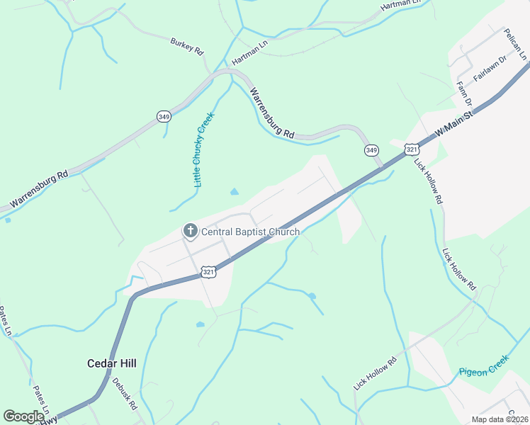 map of restaurants, bars, coffee shops, grocery stores, and more near 31 Dearstone Drive in Greeneville