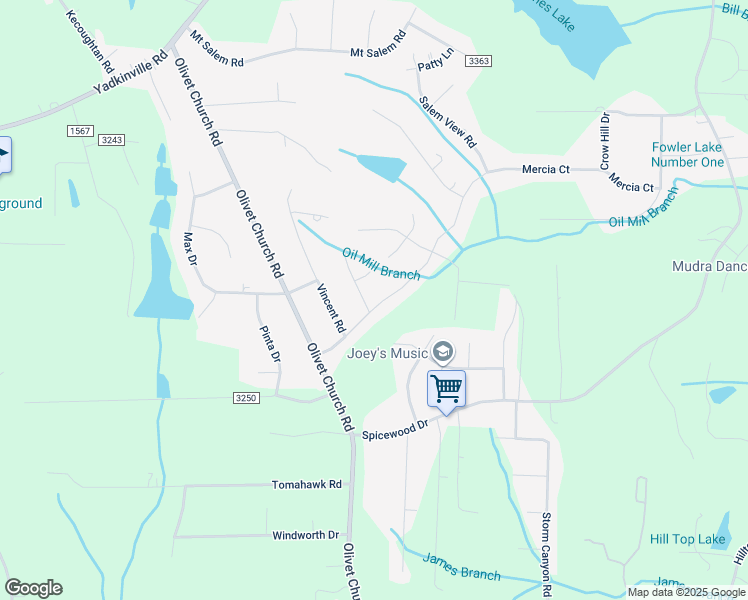 map of restaurants, bars, coffee shops, grocery stores, and more near 2301 Palo Verde Drive in Winston-Salem