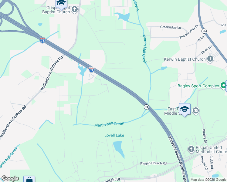 map of restaurants, bars, coffee shops, grocery stores, and more near 701 Morris Road in Winston-Salem