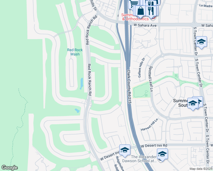map of restaurants, bars, coffee shops, grocery stores, and more near 2913 Soft Horizon Way in Las Vegas