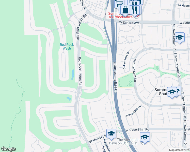 map of restaurants, bars, coffee shops, grocery stores, and more near 2913 Soft Horizon Way in Las Vegas