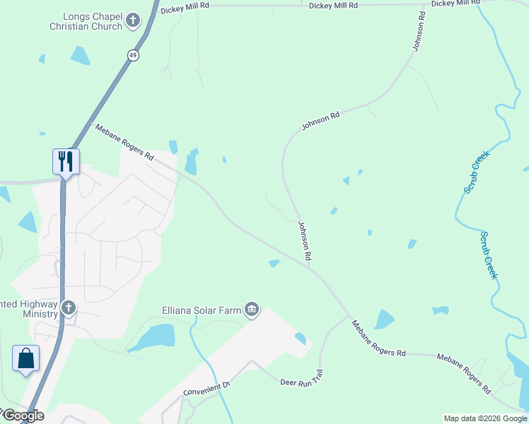 map of restaurants, bars, coffee shops, grocery stores, and more near 1814 Eller Drive in Burlington