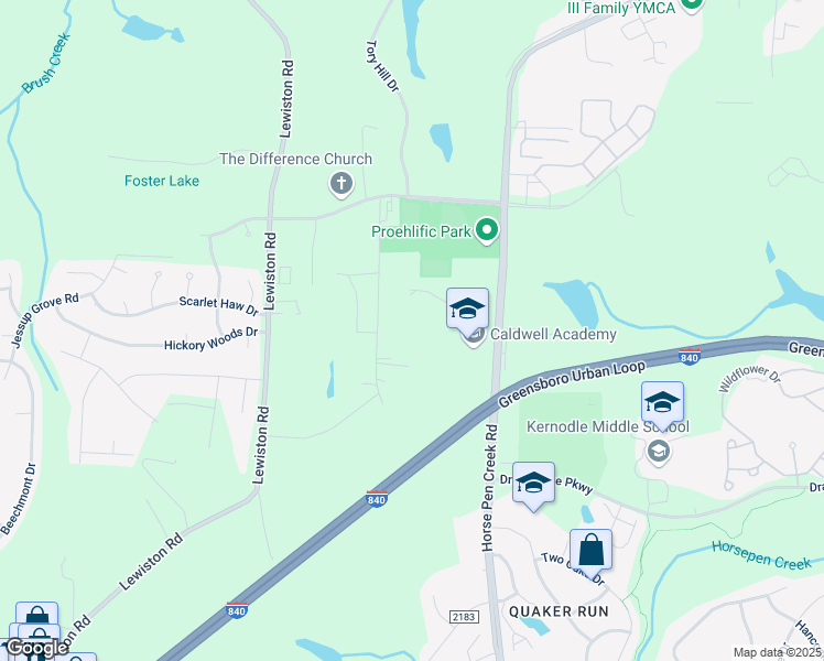map of restaurants, bars, coffee shops, grocery stores, and more near 4008 Straw Hat Road in Greensboro