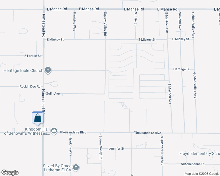 map of restaurants, bars, coffee shops, grocery stores, and more near 3529 Malheur Avenue in Pahrump