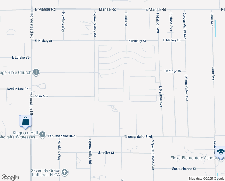 map of restaurants, bars, coffee shops, grocery stores, and more near 3593 Malheur Avenue in Pahrump