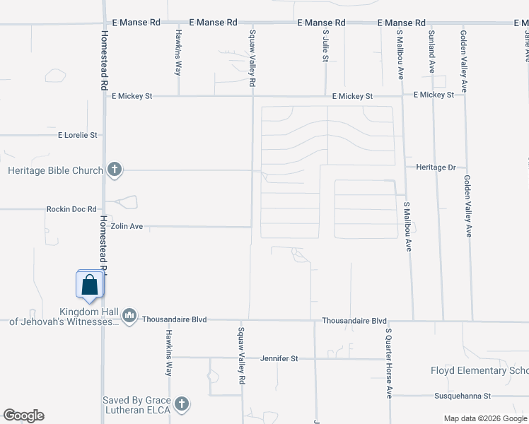 map of restaurants, bars, coffee shops, grocery stores, and more near 3529 Malheur Avenue in Pahrump