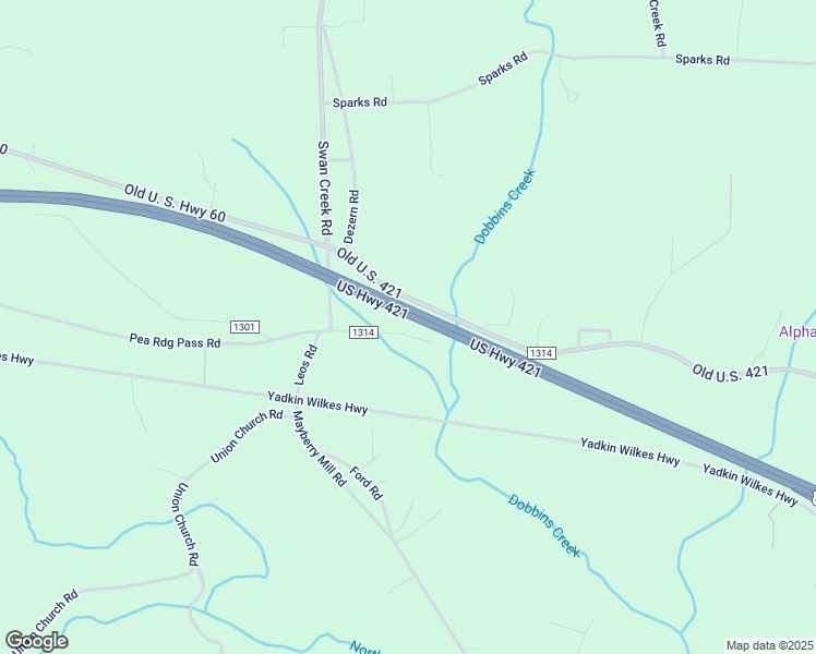 map of restaurants, bars, coffee shops, grocery stores, and more near 5910 Pea Ridge Pass Road in Hamptonville