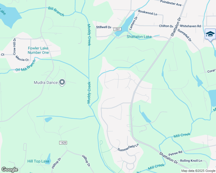 map of restaurants, bars, coffee shops, grocery stores, and more near 4125 Birch Creek Trail in Winston-Salem