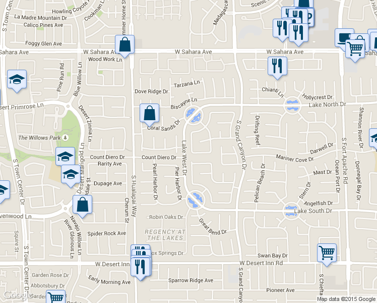 map of restaurants, bars, coffee shops, grocery stores, and more near 2933 Morning Dew Street in Las Vegas