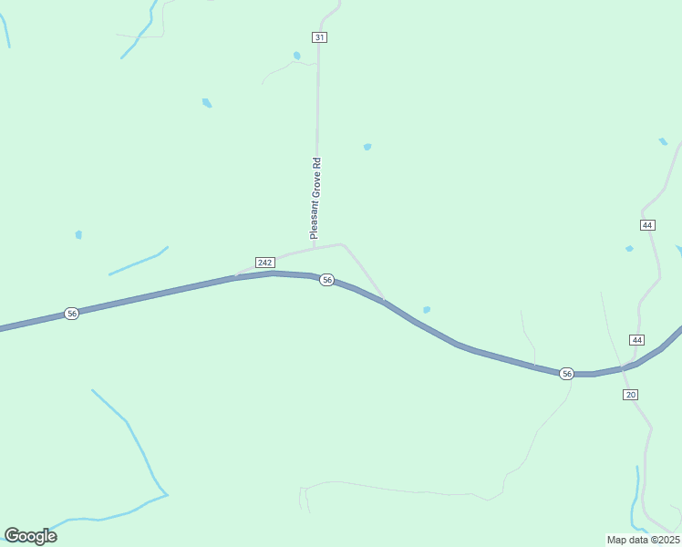 map of restaurants, bars, coffee shops, grocery stores, and more near County Road 242 in Wideman