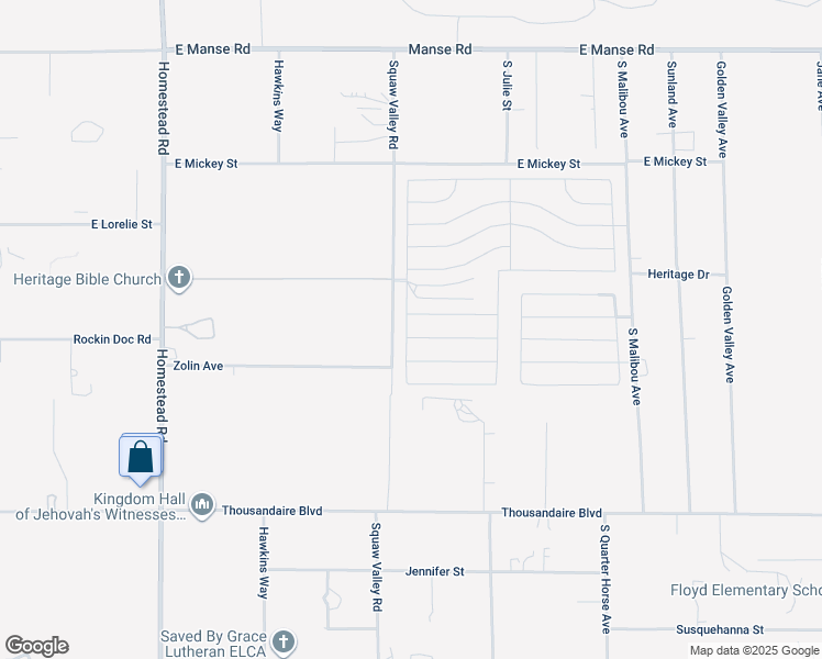 map of restaurants, bars, coffee shops, grocery stores, and more near 3530 Malheur Avenue in Pahrump