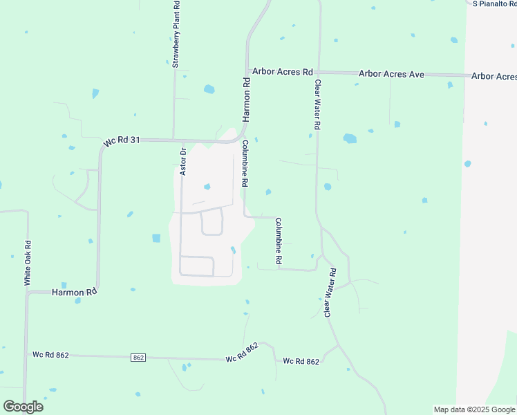 map of restaurants, bars, coffee shops, grocery stores, and more near 18500-18580 Columbine Road in Fayetteville
