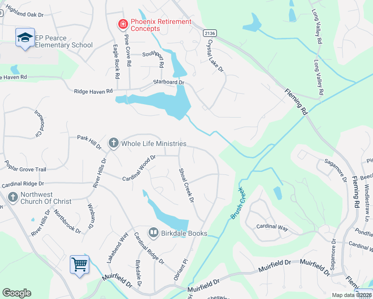 map of restaurants, bars, coffee shops, grocery stores, and more near 4205 Obriant Place in Greensboro