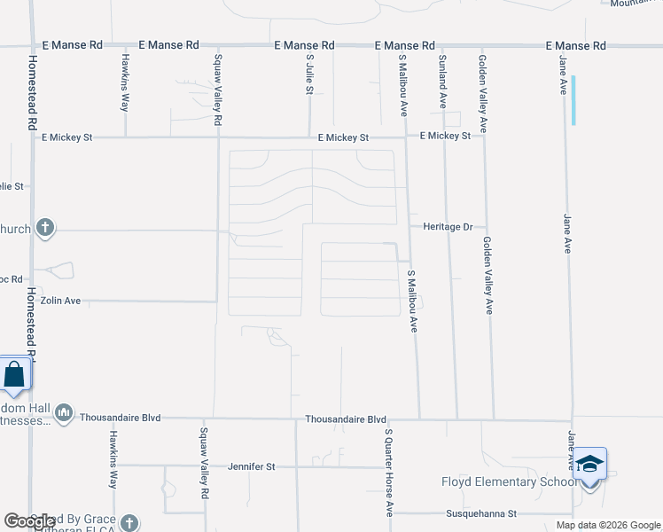 map of restaurants, bars, coffee shops, grocery stores, and more near 3821 Summit Avenue in Pahrump