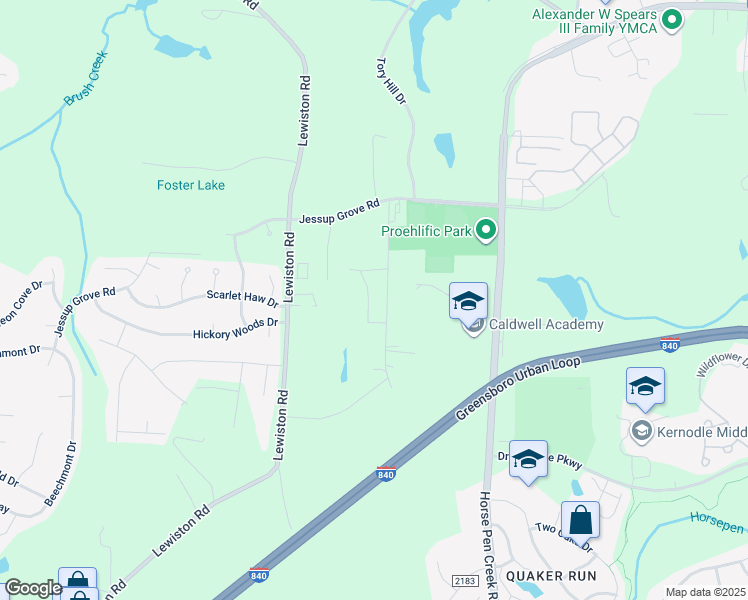 map of restaurants, bars, coffee shops, grocery stores, and more near 4008 Straw Hat Road in Greensboro