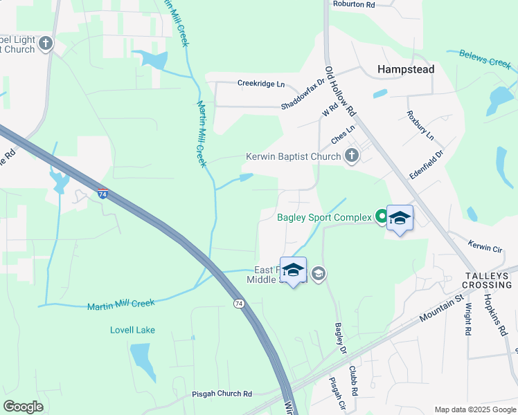map of restaurants, bars, coffee shops, grocery stores, and more near 5014 West Road in Kernersville