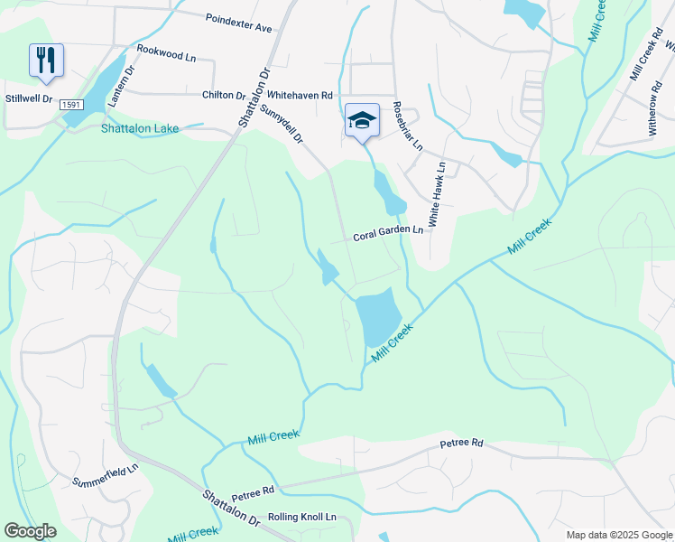 map of restaurants, bars, coffee shops, grocery stores, and more near 4184 Sunnydell Drive in Winston-Salem