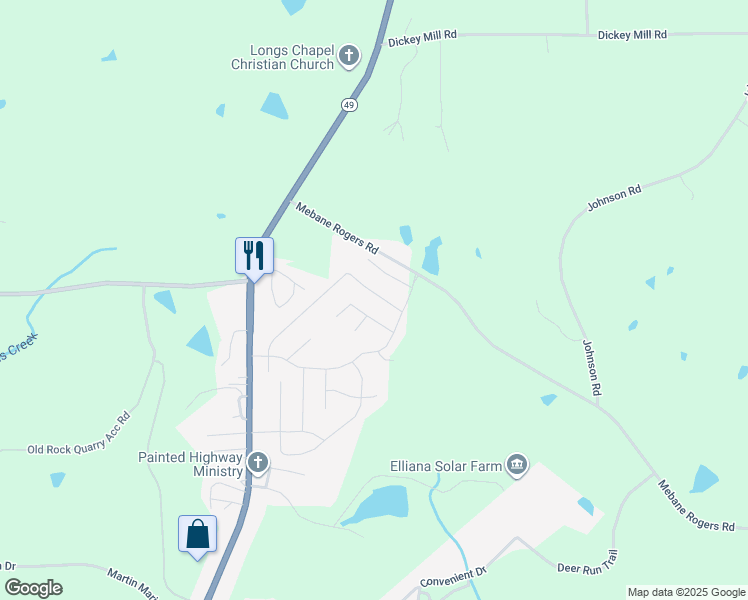 map of restaurants, bars, coffee shops, grocery stores, and more near 142 Pillow Lane in Burlington