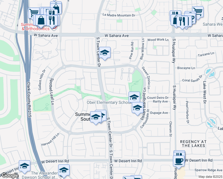 map of restaurants, bars, coffee shops, grocery stores, and more near 2901 Windset Ct in Las Vegas