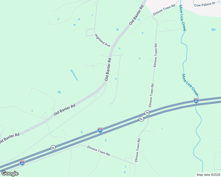 map of restaurants, bars, coffee shops, grocery stores, and more near 7220 Friendly Rd in Baxter