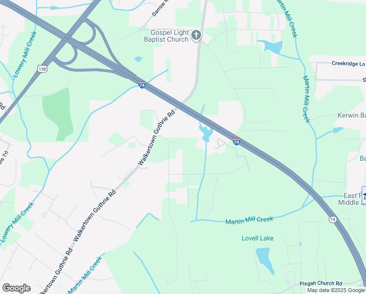 map of restaurants, bars, coffee shops, grocery stores, and more near 5012 Carbine Court in Winston-Salem