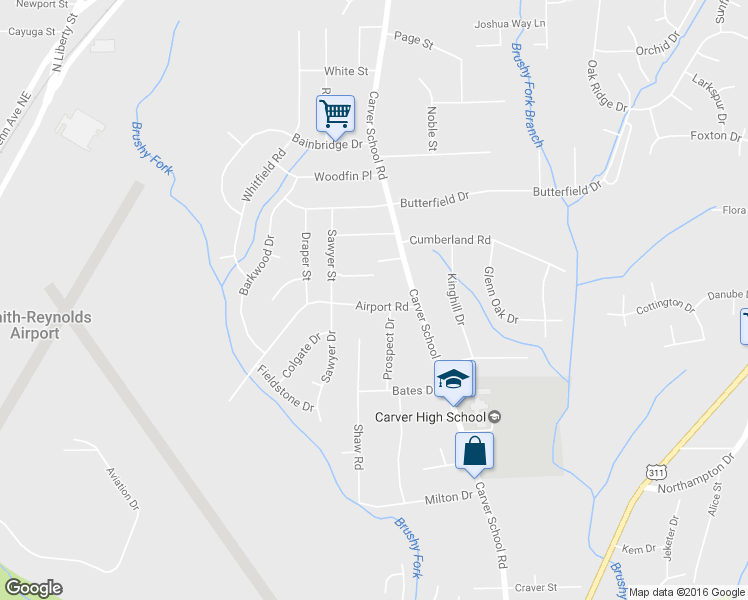 map of restaurants, bars, coffee shops, grocery stores, and more near in Winston-Salem