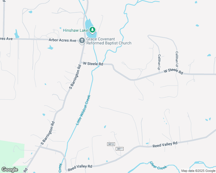 map of restaurants, bars, coffee shops, grocery stores, and more near 369 East Steele Road in Springdale
