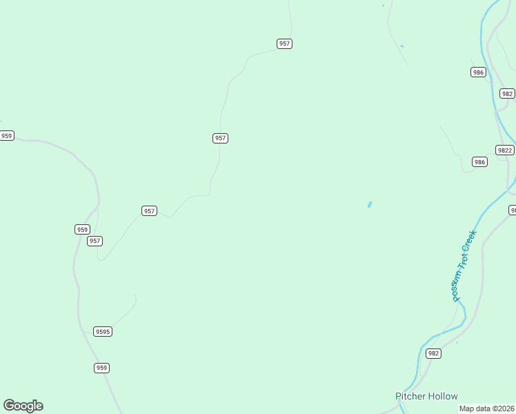 map of restaurants, bars, coffee shops, grocery stores, and more near County Road 957 in Green Forest