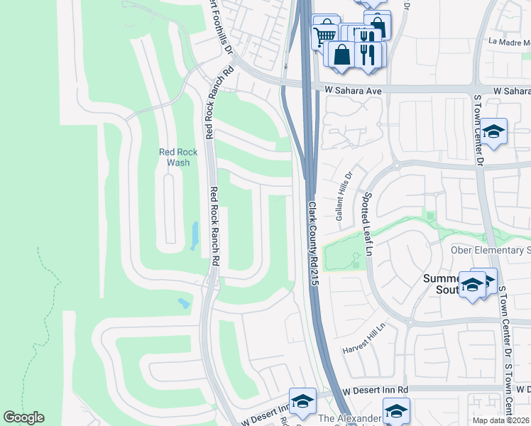 map of restaurants, bars, coffee shops, grocery stores, and more near 2846 Soft Horizon Way in Las Vegas