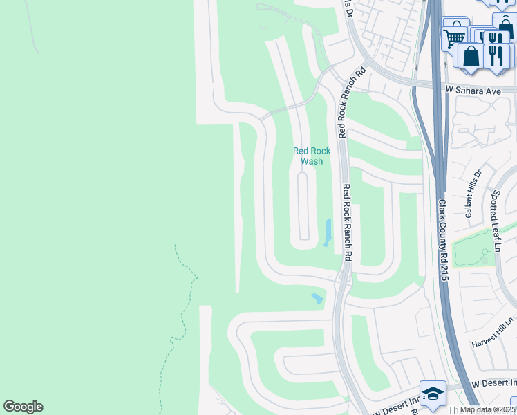 map of restaurants, bars, coffee shops, grocery stores, and more near 2845 Red Arrow Drive in Las Vegas