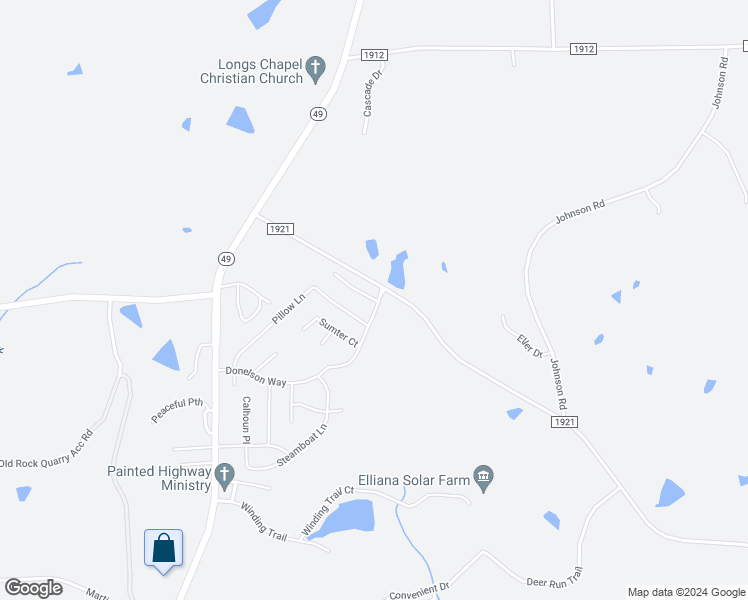 map of restaurants, bars, coffee shops, grocery stores, and more near 398 Armistead Court in Green Level