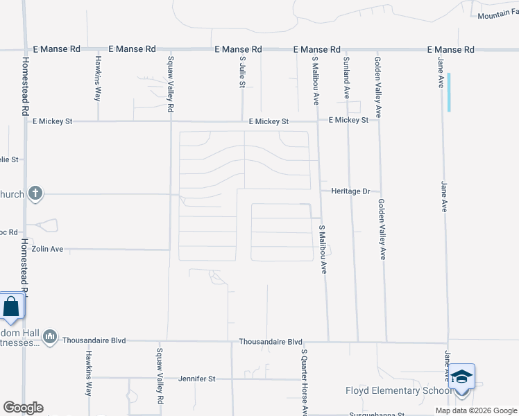 map of restaurants, bars, coffee shops, grocery stores, and more near 3821 Sedgwick Avenue in Pahrump