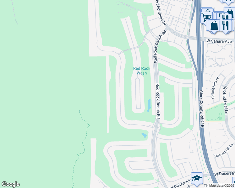 map of restaurants, bars, coffee shops, grocery stores, and more near 2845 Red Arrow Drive in Las Vegas