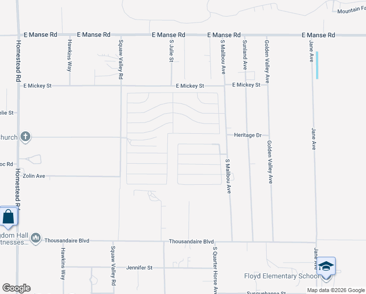 map of restaurants, bars, coffee shops, grocery stores, and more near 3821 Sedgwick Avenue in Pahrump