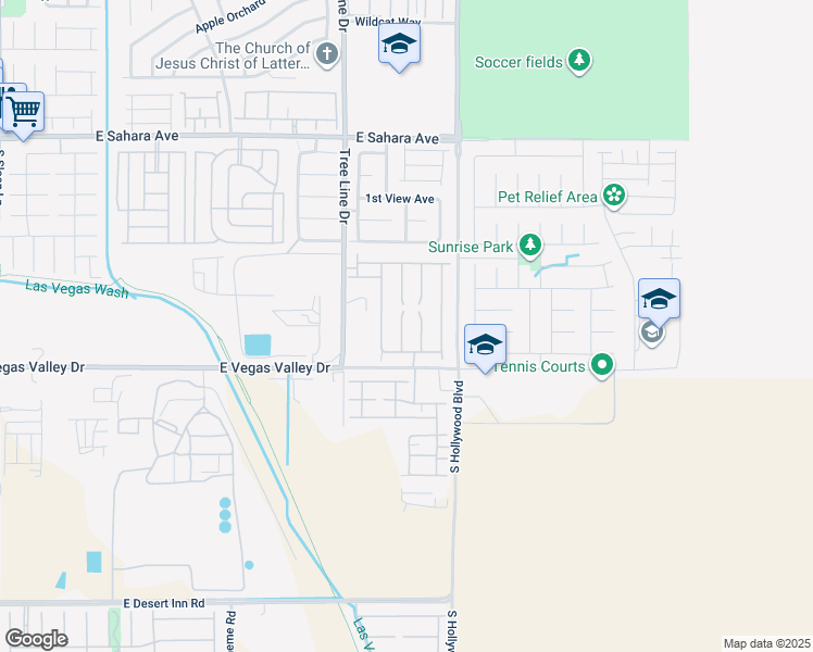 map of restaurants, bars, coffee shops, grocery stores, and more near 2836 Amphion Court in Las Vegas