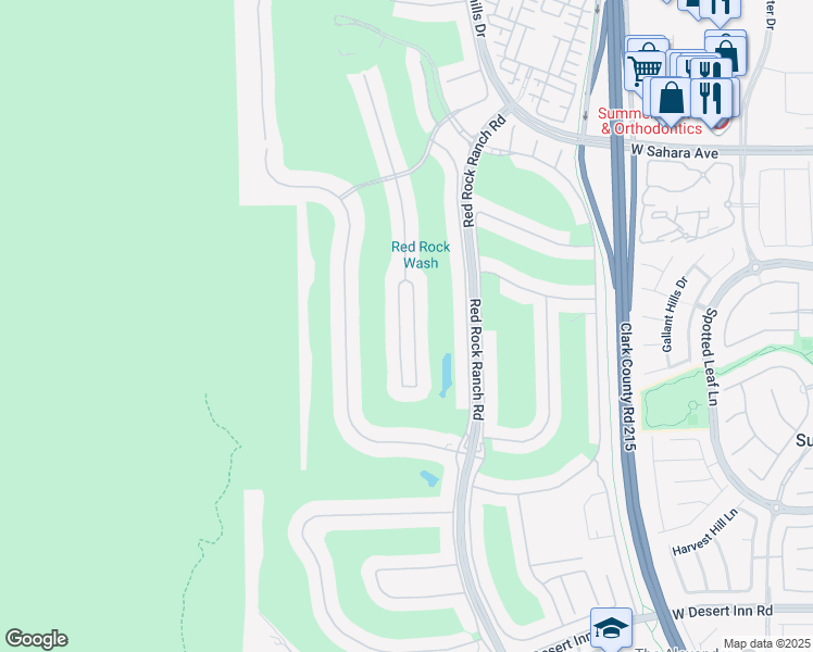 map of restaurants, bars, coffee shops, grocery stores, and more near 2824 Evening Rock Street in Las Vegas