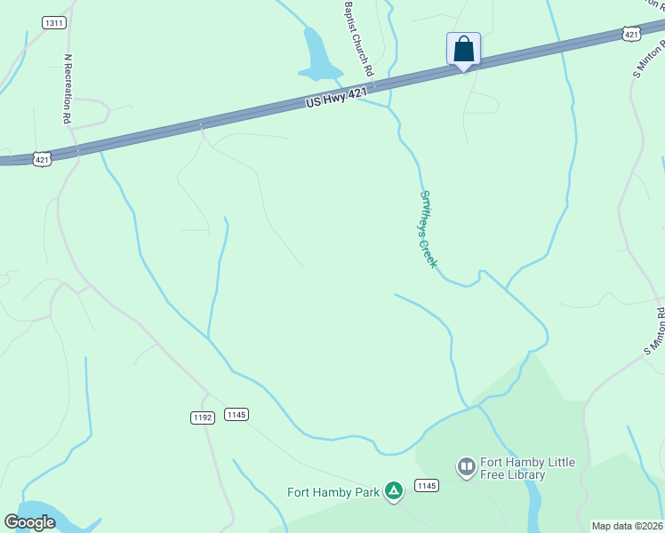 map of restaurants, bars, coffee shops, grocery stores, and more near 591 Fox Road in Wilkesboro