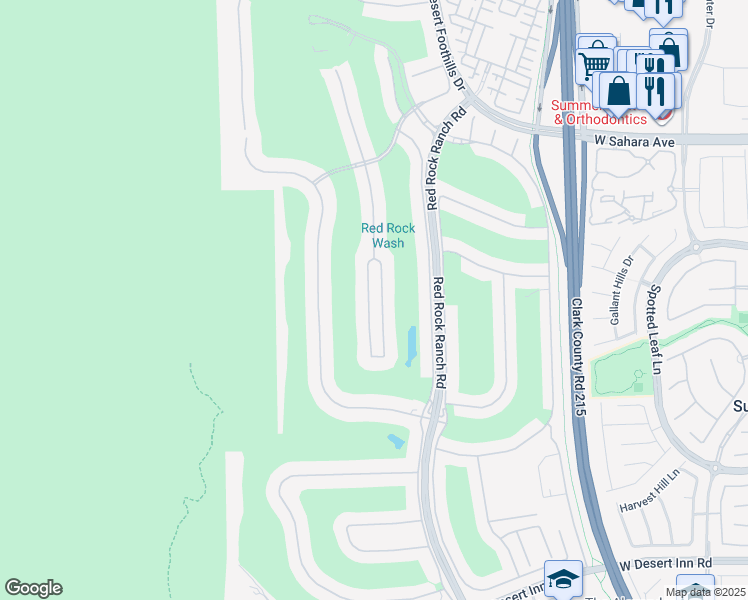 map of restaurants, bars, coffee shops, grocery stores, and more near 2824 Evening Rock Street in Las Vegas