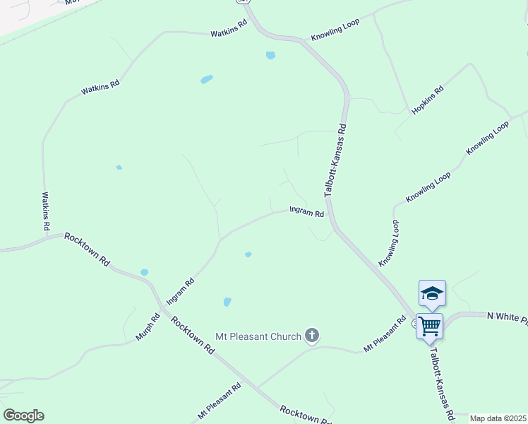 map of restaurants, bars, coffee shops, grocery stores, and more near 1012 Ingram Road in Talbott