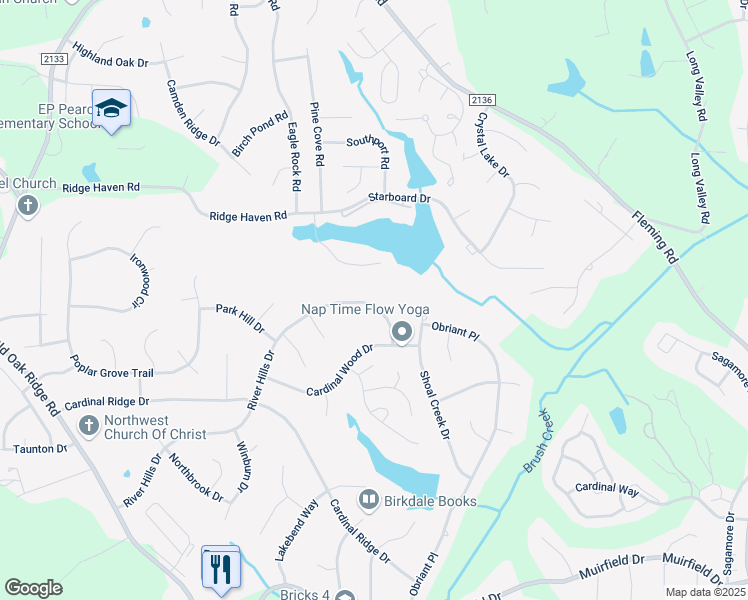 map of restaurants, bars, coffee shops, grocery stores, and more near 6314 River Hills Drive in Greensboro