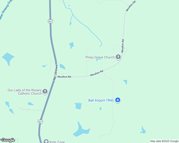 map of restaurants, bars, coffee shops, grocery stores, and more near 175 Moulton Road in Louisburg