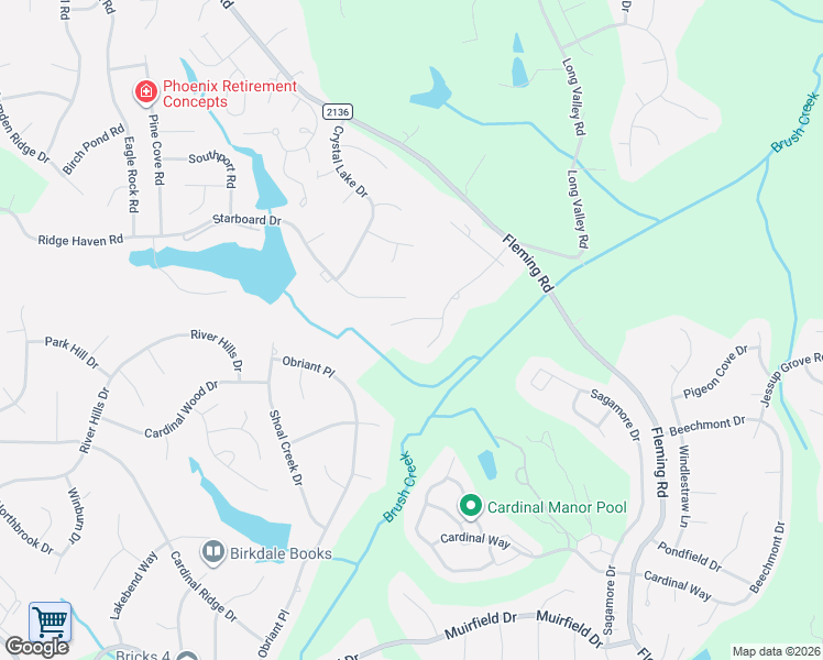 map of restaurants, bars, coffee shops, grocery stores, and more near 5910 Cardinal Lake Drive in Greensboro