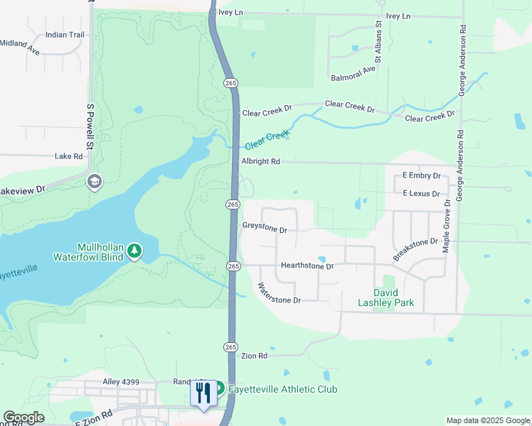 map of restaurants, bars, coffee shops, grocery stores, and more near 4862 Lavendon Place in Fayetteville
