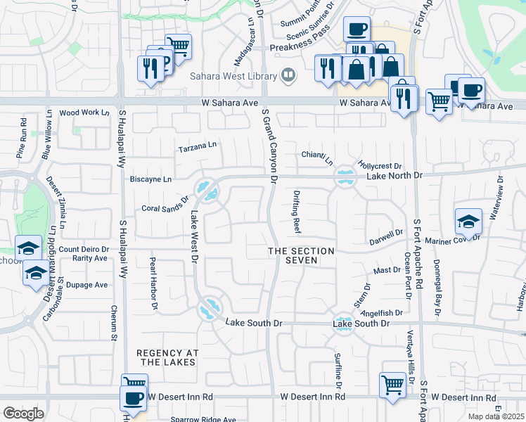 map of restaurants, bars, coffee shops, grocery stores, and more near 2908 Mellow Breeze Street in Las Vegas