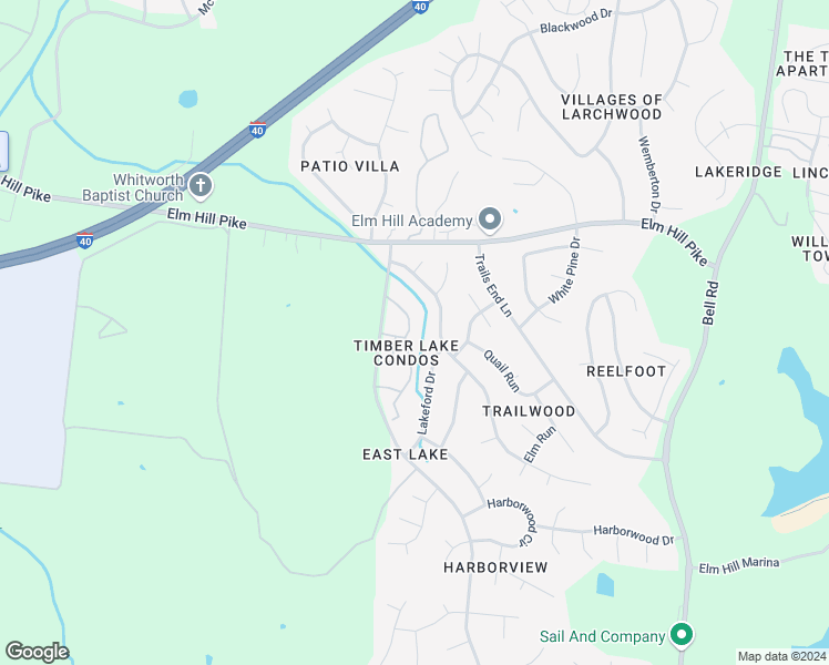 map of restaurants, bars, coffee shops, grocery stores, and more near 163 North Timber Drive in Nashville