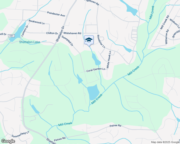 map of restaurants, bars, coffee shops, grocery stores, and more near 3794 Coral Garden Lane in Winston-Salem